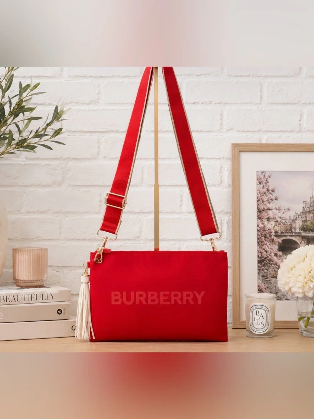 Burberry Red Beauty/Cosmtic Bag GWP item
